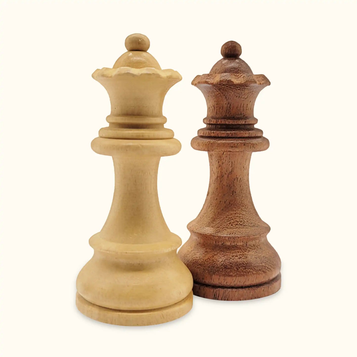 Chess pieces German Knight acacia queen