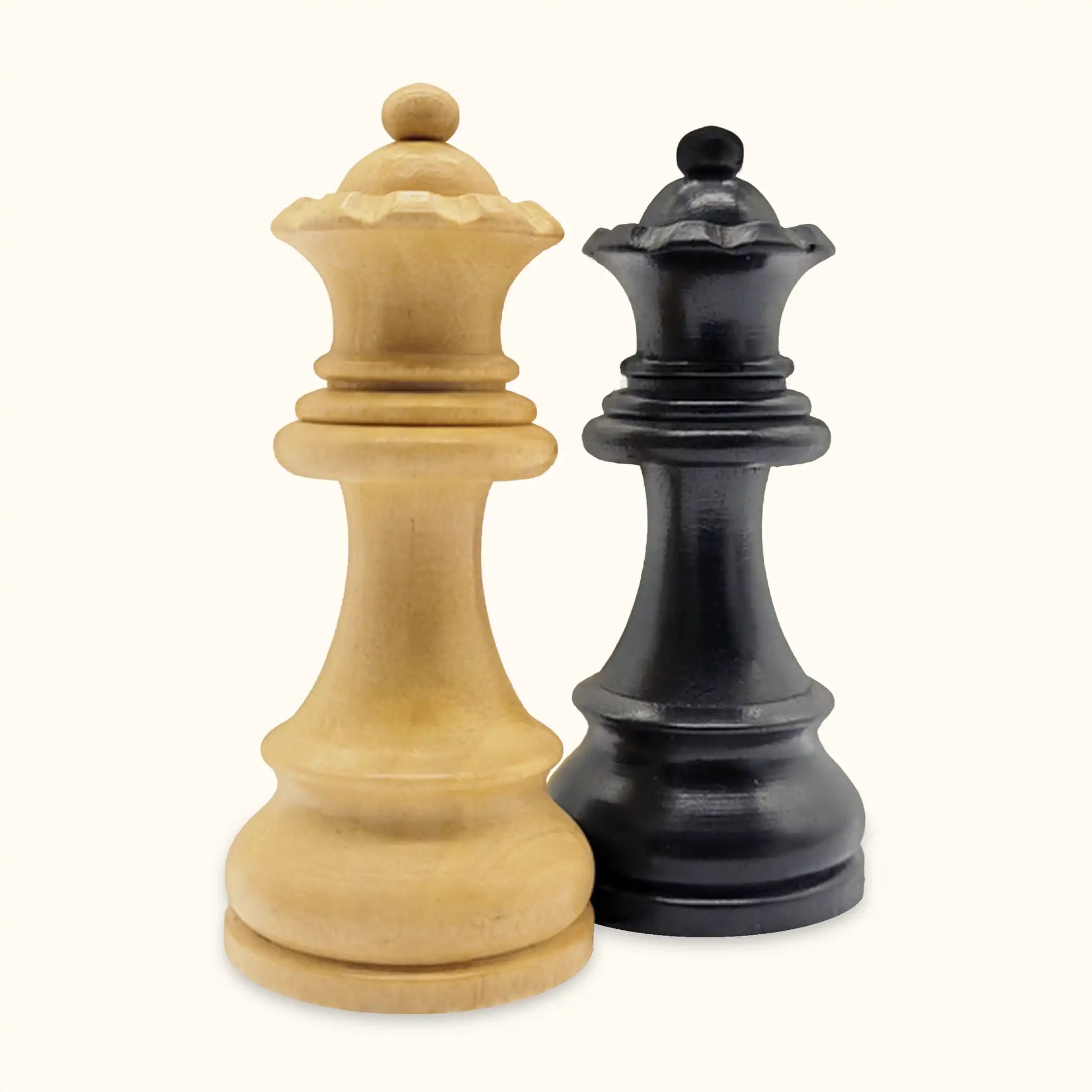 Chess Pieces German Knight | Staunton | 95 mm | Boxwood & Ebonized Wood