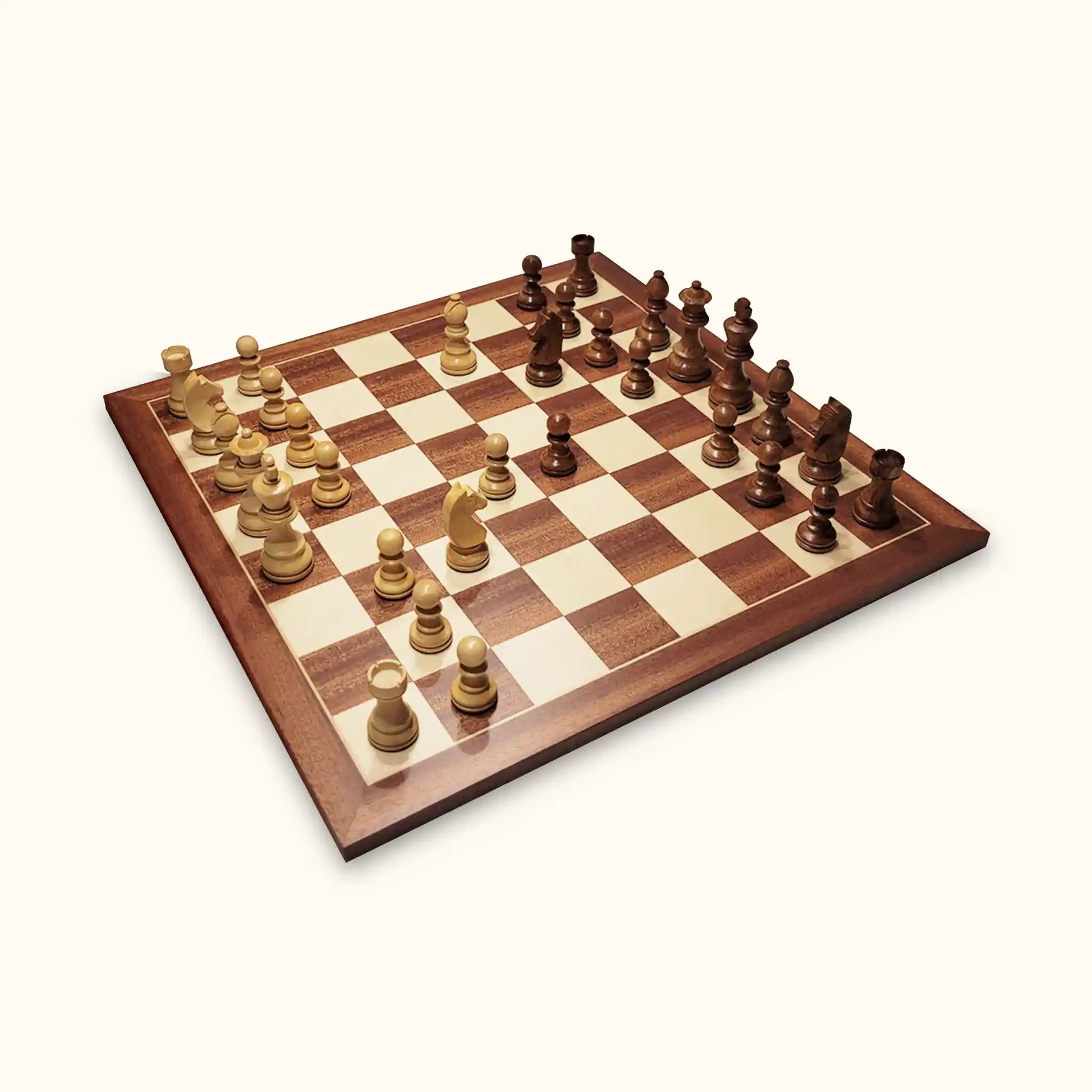 chess board mahogany with coordinates