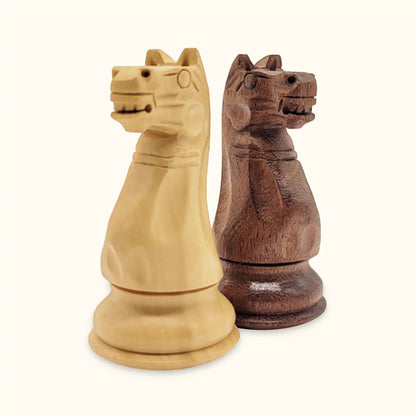 Chess pieces oxford acacia knight
